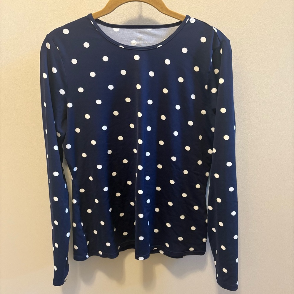 Lands End Polka Dot Rash Guard